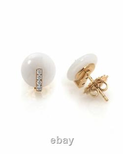 Roberto Coin 18k Rose Gold Diamond(0.16ct Twd.) Jade Earrings 8882317AXERW
