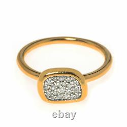 Roberto Coin 18k Rose Gold Diamond 0.17ct Ring Sz 6.5 9991032AX65X