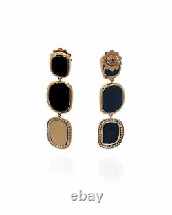 Roberto Coin 18k Rose Gold Diamond 0.36ct And Black Jade Earrings 888610AXERJX