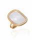 Roberto Coin 18k Rose Gold Diamond(0.37ct Twd)and MOP Ring Sz 6.5 8881985AX65J