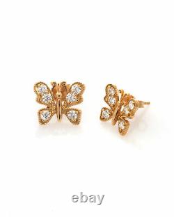 Roberto Coin 18k Rose Gold Diamond 0.7ct Earrings 111060AXERX0