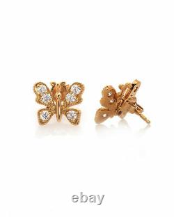 Roberto Coin 18k Rose Gold Diamond 0.7ct Earrings 111060AXERX0