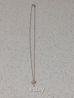 Roberto Coin 18k Rose Gold Diamond Palm Tree Pendant 18 inch chain Tiny Treasure