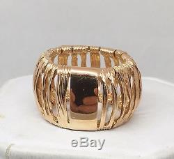 Roberto Coin 18k Rose Gold Elephant Skin Ring Size 7 Italy