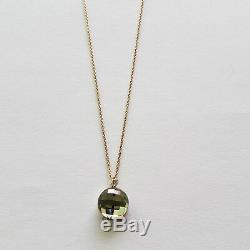 Roberto Coin 18k Rose Gold Green Amethyst & Diamond Pendant Necklace $950