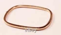 Roberto Coin 18k Rose Gold Hinged Rectangular Bangle Bracelet, 7 In Length