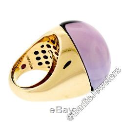 Roberto Coin 18k Rose Gold Large 24.5mm Amethyst & Mother of Pearl Cocktail Ring