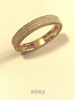 Roberto Coin 18k Rose Gold Symphony Barocco Band Ring Size 6.5