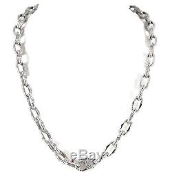 Roberto Coin 18k White Gold. 19tcw 18 Appassionata Chain Link Diamond Necklace