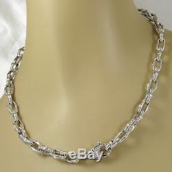 Roberto Coin 18k White Gold. 19tcw 18 Appassionata Chain Link Diamond Necklace