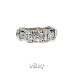 Roberto Coin 18k White Gold 1.06tcw Pave Diamond Appassionata Ring Band