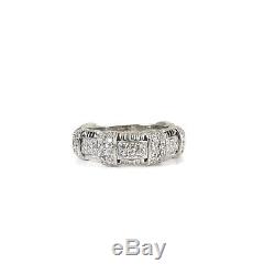 Roberto Coin 18k White Gold 1.06tcw Pave Diamond Appassionata Ring Band