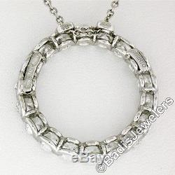 Roberto Coin 18k White Gold 3.40ct Cento Diamond Circle of Life Pendant Necklace