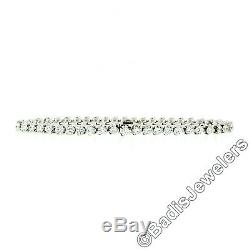 Roberto Coin 18k White Gold 5.3ct CENTO Diamond 3 Prong Set 6.5 Tennis Bracelet