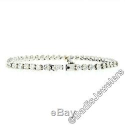 Roberto Coin 18k White Gold 5.3ct CENTO Diamond 3 Prong Set 6.5 Tennis Bracelet