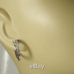 Roberto Coin 18k White Gold. 84tcw Parisianne Diamond Double Hoop Earrings