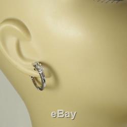 Roberto Coin 18k White Gold. 84tcw Parisianne Diamond Double Hoop Earrings