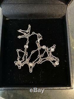 Roberto Coin 18k White Gold Diamond 7-Station Necklace 16.5 $1820