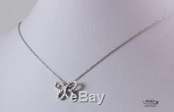 Roberto Coin 18k White Gold Diamond Butterfly Necklace Pendant, Beautiful