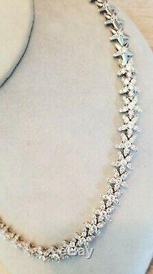 Roberto Coin 18k White Gold Diamond Flower Necklace 9.6ct $40,000 16 50g Video