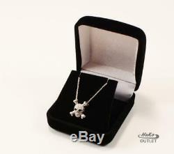 Roberto Coin 18k White Gold Diamond Skull Crossbones Necklace Pendant