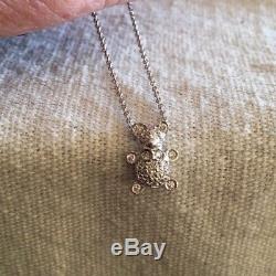 Roberto Coin 18k White Gold & Diamond Teddy Bear Pendant Necklace TINY TREASURES