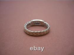 Roberto Coin 18k White Gold Diamond Woven Ring