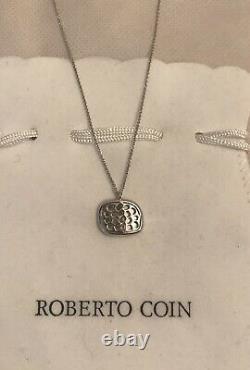 Roberto Coin 18k White Gold Pendant Necklace NWOT