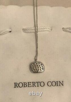 Roberto Coin 18k White Gold Pendant Necklace NWOT