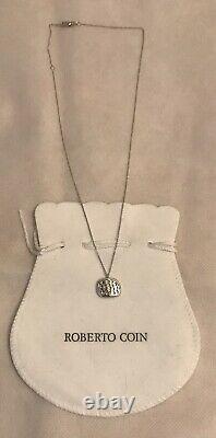 Roberto Coin 18k White Gold Pendant Necklace NWOT