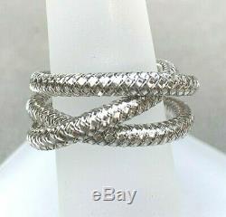 Roberto Coin 18k White Gold Primavera Woven Ring