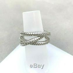 Roberto Coin 18k White Gold Primavera Woven Ring