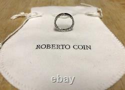 Roberto Coin 18k White Gold Princess Band Sz 7 NWOT