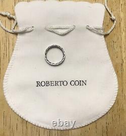 Roberto Coin 18k White Gold Princess Band Sz 7 NWOT