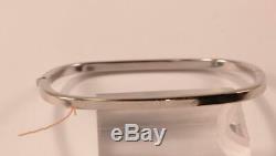 Roberto Coin 18k White Gold Rectangular Bangle Hinged Bracelet