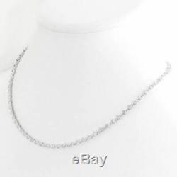 Roberto Coin 18k White Gold Round Brilliant Diamond Tennis 15.2 inch Necklace