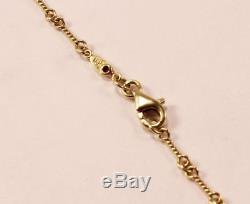 Roberto Coin 18k Y/w Gold Dog Bone Chain 7-station Diamond Necklace, 15.75 Inch