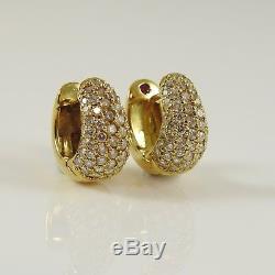 Roberto Coin 18k Yellow Gold 1.50tcw Diamond Huggie Earrings