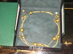 Roberto Coin 18k Yellow Gold 22in Long 46.81Grams Ball Bead Chain Necklace withBox