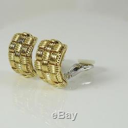 Roberto Coin 18k Yellow Gold 3-row Appassionata Earrings Retail $3400