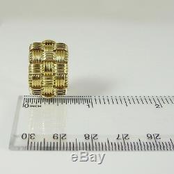 Roberto Coin 18k Yellow Gold 3-row Appassionata Earrings Retail $3400