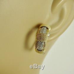 Roberto Coin 18k Yellow Gold. 64tcw Opera Diamond Earrings