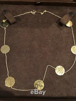 Roberto Coin 18k Yellow Gold 7-station Chic And Shine Necklace With Box $2400