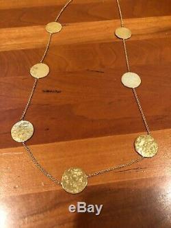 Roberto Coin 18k Yellow Gold 7-station Chic And Shine Necklace With Box $2400