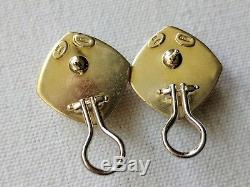Roberto Coin 18k Yellow Gold Appassionata Woven Earrings 11.7g Omega Back