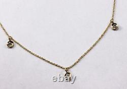 Roberto Coin 18k Yellow Gold Chain 3-station Diamond Dangle Necklace