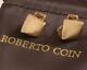 Roberto Coin 18k Yellow Gold Curvy Diamond Shape Post Stud Snap Closure Earrings