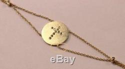 Roberto Coin 18k Yellow Gold Diamond Cross Disc Chain Bracelet