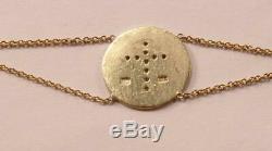 Roberto Coin 18k Yellow Gold Diamond Cross Disc Chain Bracelet