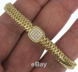 Roberto Coin 18k Yellow Gold & Diamond Primavera Flexible Bangle Bracelet $2,700